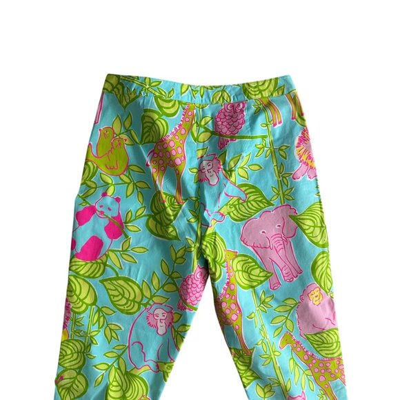 LILLY PULITZER Lilly's Zoo Vintage Cotton Blend Cropped Pants Size 6 - Picture 4 of 11